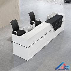 Bàn lễ tân sơn đen trắng 1m2 - LT 07