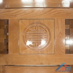 Bàn ăn 6 ghế gỗ sồi nga màu cánh gián - BA 04