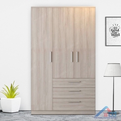 Tủ quần áo 3 cánh 3 ngăn kéo gỗ công nghiệp - QA 07