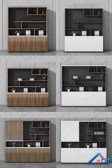 Tủ đựng tài liệu phòng giám đốc hiện đại 1m6 - TL 25