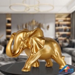 Tượng trang trí decor, phong thủy voi vàng chiêu tài tụ phúc - TTT 14