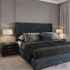 giường ngủ gỗ bọc nỉ giá rẻ đẹp - GN 24