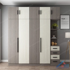 Tủ quần áo cánh mở có kệ góc và ngăn kéo - QA 19