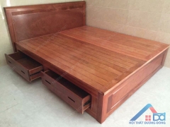 giường ngủ xoan đào 2 ngăn kéo - GN 32