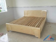Giường gỗ sồi 1.6m quả trám - GN 25