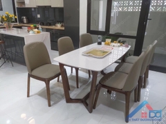 Bộ bàn ăn Grace mặt đá 6 ghế - BA 20
