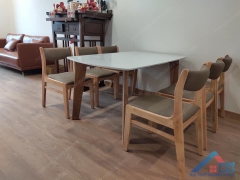 Bộ bàn ăn mặt đá howard 6 ghế ăn benla - BA 21