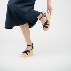 Sandal đế xuồng quai chéo Saya 9cm Kosu K-26513