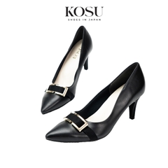 Giày da nữ nơ chữ nhật 8cm Kosu K-24383
