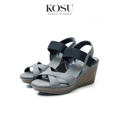 Sandal đế xuồng quai chéo 8cm Kosu 2466A