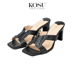 Dép cao gót đế vuông 7p Kosu 24013