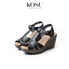 Sandal đế xuồng 8cm T-Strap Kosu KS-23002