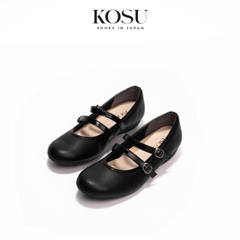 Giày da đế bệt 2 quai 2,5cm Kosu K-26264