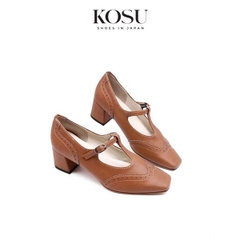 Giày da mũi vuông 5cm T-Strap Kosu 2012
