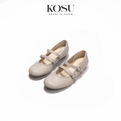 Giày da đế bệt 2 quai 2,5cm Kosu K-26264