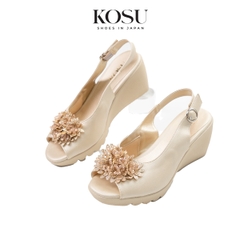 Sandal đế xuồng 7,5cm hoa cúc Kosu K-24012