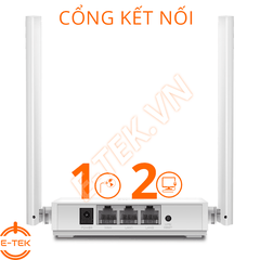 Bộ phát WIFI TPLink giá rẻ TL-WR820N có 2 cổng mạng tích hợp.