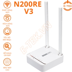 Bộ phát WIFI TOTOLINK N200RE V3 tích hợp bộ kích sóng WIFI