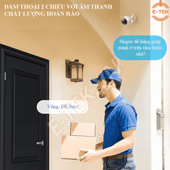Camera wifi ngoài trời ezviz c3z đàm thoại 2 chiều với chất lượng âm thanh xuất sắc.