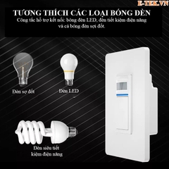 Công tắc phù hợp với các loại bóng đèn trên thị trường