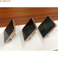 Công tắc thông minh Tuya Zigbee viền vàng kim loại
