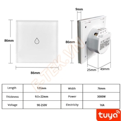 Công tắc bình nóng lạnh thông minh Wifi TUYA