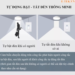 Kihj bản thông minh tự động bật đèn khi có người đi qua cầu thang