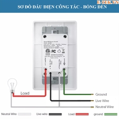 Sơ đồ đấu điện cho công tắc tới bóng đèn