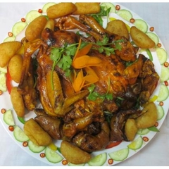 GÀ VƯỜN QUAY LU & XÔI CHIÊN