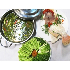 LẨU CÁ ĐIÊU HỒNG Nấu ngót / Riêu