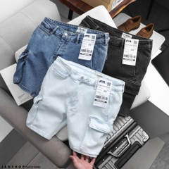 FAPAS CARGO DENIM SHORT