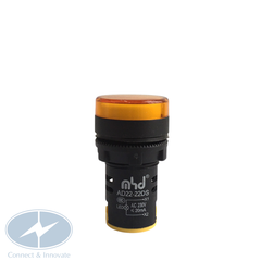 Đèn báo pha gắn tủ điện AD22-22DS  Ø22mm màu vàng