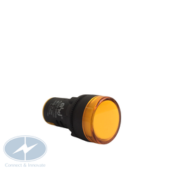 Đèn báo pha gắn tủ điện AD22-22DS  Ø22mm màu vàng