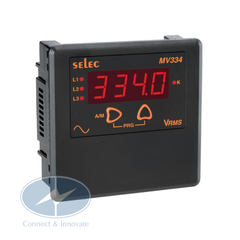 Đồng hồ đo điện áp trung và hạ thế Selec MV334 hiển thị LED