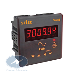 Đồng hồ đo điện năng tiêu thụ KWh Selec EM306-A hiển thị LED