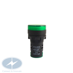 Đèn báo pha gắn tủ điện AD16-22DS Ø22mm, màu xanh lá