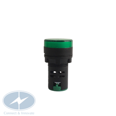 Đèn báo pha gắn tủ điện AD16-22DS Ø22mm, màu xanh lá