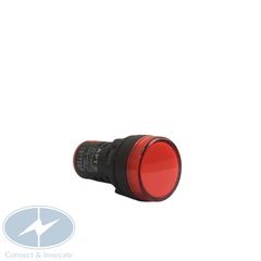 Đèn báo pha gắn tủ điện AD16-22DS Ø22mm, màu đỏ