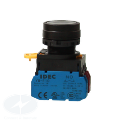 Nút nhấn Idec không đèn YW1B-A1E11B Ø 22mm màu đen 1NC-1NO