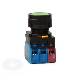 Nút nhấn Idec không đèn YW1B-M1E10G Ø22mm màu xanh lá 1NO