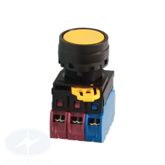 Nút nhấn Idec không đèn YW1B-A1E01Y Ø22mm màu vàng 1NC