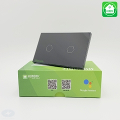 Công Tắc Wifi Hunonic HN02SD 2 nút màu đen