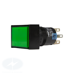 Đèn báo Idec hình chữ nhật AL6H Ø 16mm, 24V AC/DC, màu xanh lá