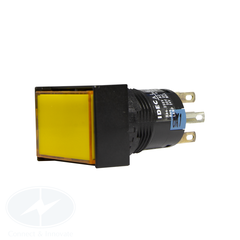 Đèn báo Idec hình chữ nhật AL6H Ø 16mm, 24V AC/DC, màu vàng