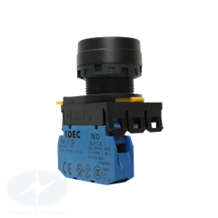 Nút nhấn Idec không đèn YW1B-A1E01B Ø22mm màu đen 1NC