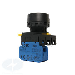Nút nhấn Idec không đèn YW1B-M1E01S Ø22mm màu xanh dương 1NC