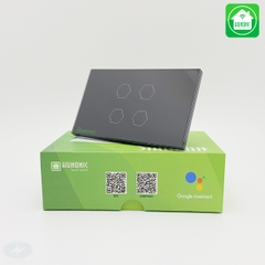 Công Tắc Wifi Hunonic HN04SD 4 nút màu đen