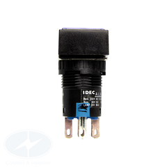 Nút nhấn Idec có đèn, hình chữ nhật, 24V DC, AL6H Ø 16mm, màu trắng