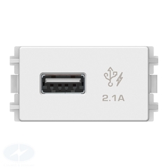 Ổ sạc USB đơn Schneider Zencelo A 2.1A, size S 8431USB
