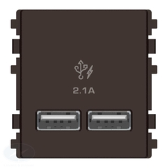 Ổ sạc USB đôi Schneider Zencelo A 2.1A, size 2S 8432USB